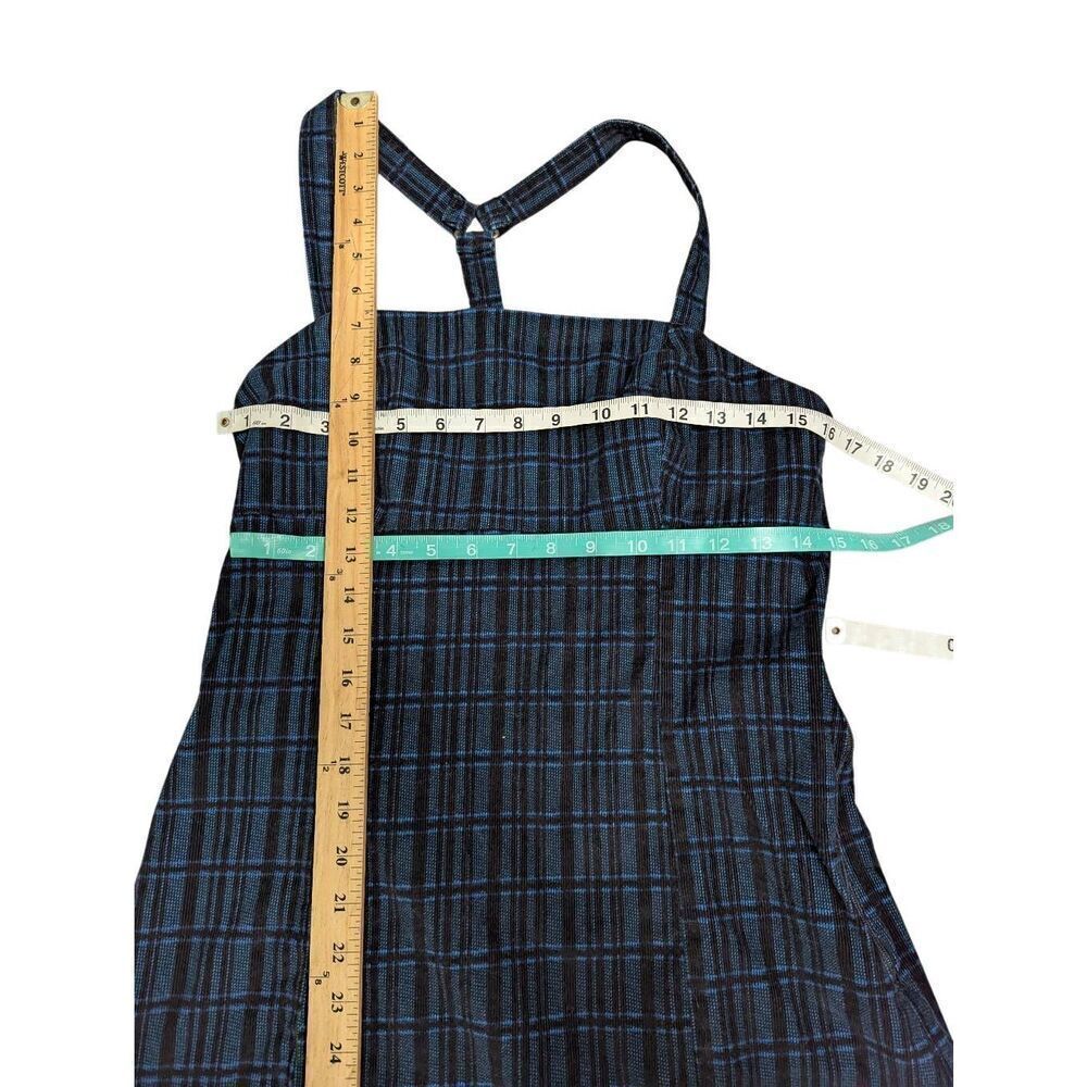 Urban Outfitters torin empire-waist blue check corduroy mini dress Large - Picture 8 of 9